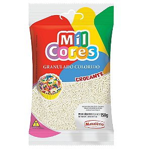 GRANULADO CROCANTE BRANCO MIL CORES - CONTÉM 150G - MAVALÉRIO