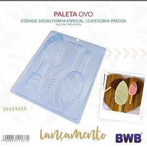 FORMA PROFISSIONAL CHOCOLATE PALETA OVO CÓD 10228 - COM 01 UNIDADE - BWB - SILICONE