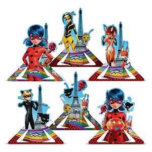 DECORAÇÃO DE MESA FESTA MIRACULOUS LADYBUG CORE - 06 UNIDADES - REGINA FESTA