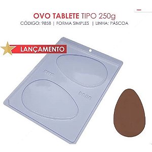 FORMA PROFISSIONAL CHOCOLATE OVO TABLETE 250G CÓD. 9858 - COM 01 UNIDADE - BWB