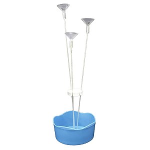 SUPORTE BALÕES CACHEPO AZUL BEBE 3 HASTES  - 01 UNIDADE - PIFFER