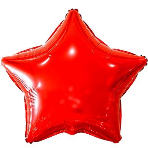 BALÃO METALIZADO 10" 1 UNIDADE  - ESTRELA VERMELHA - MUNDO BIZARRO - LOJA ABENÇOADO
