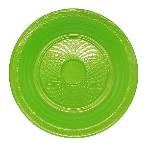 PRATO DESCARTAVEL VERDE NEON 15CM - 10 UNIDADES - TRIK TRIK