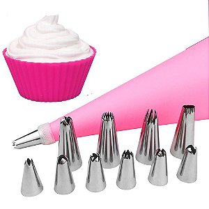 KIT 22 BICO DE METAL PARA CONFEITEIRO PARA BOLO CUPCAKE E DOCE - DKC