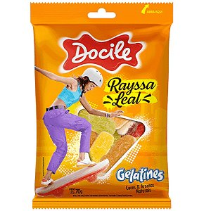 BALA DE GOMA FORMATO SKATE RAYSSA - 70G - DOCILE