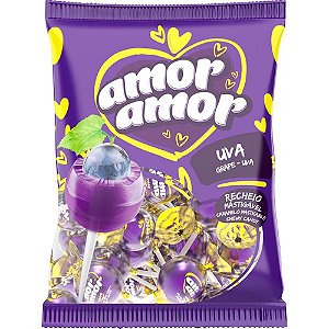 PIRULITO SABOR UVA  RECHEIO AMOR AMOR - 480G - NEUGEBAUER