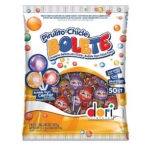 PIRULITO CHICLE SORTIDO - CONTÉM 525G - BOLETE