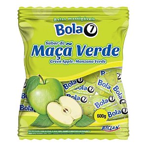 BALA BOLA 7 MÁSTIGAVEL SABOR MAÇÃ VERDE 600G - RICLAN