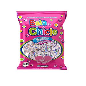 BALA RECHEADA SIMO CHICLETA SABOR TUTTI FUTTI 120G - SIMONETTO