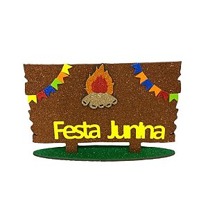 DECORAÇÃO PLACA FESTA JUNINA - 1 UNIDADE - MAKE FESTA