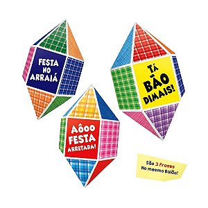 BALÃO JUNINO COLORIDO FRASES XADREZ - FESTA JUNINA - 5 UNIDADES - KAIXOTE -  Loja do Abençoado Festas Artigos para festas e Decoração de Aniversário com  os melhores preços e condições ! Compra 100% Segura