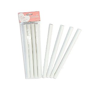 TUBO PARA BOLO BRANCO - 4 UNIDADES - LSC TOYS