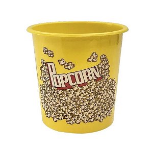 BALDE DE PIPOCA "POPCORN" AMARELO 2,4L - LSC TOYS