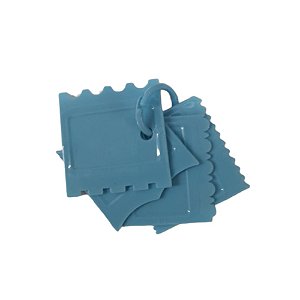 KIT MINI ESPATULAS AZUL CLARO 6X6CM - 4 UNIDADES - DOLCE LINA