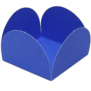 PORTA FORMINHA PARA DOCES 4 PETALAS AZUL - 50 UNIDADES - NC TOYS