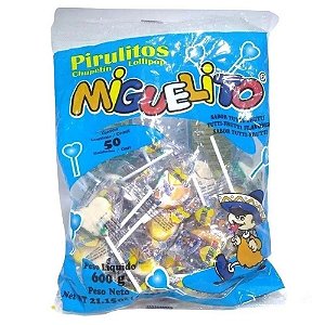 PIRULITO MIGUELITO CORAÇÃO SABOR TUTTI FRUTTI 600G - 50 UNIDADES - RANEA