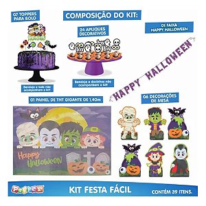 KIT FESTA FÁCIL INFANTIL HALLOWEEN - 1 UNIDADE - PIFFER