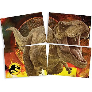 PAINEL 4 LÂMINAS FESTA JURASSIC WORLD 1,28M X 90CM - 1 UNIDADE - FESTCOLOR