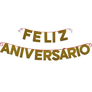 Topo de Bolo Feliz Aniversário Redondo Rosé Gold - Alegra Festa - Artigos  para Festas
