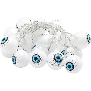 LUMINÁRIA HALLOWEEN OLHOS LED FESTA DIA DAS BRUXAS PROMOÇÃO