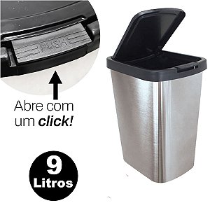 Balde Cesto Lixo Lixeira Escritório Cozinha Branca 5,4l