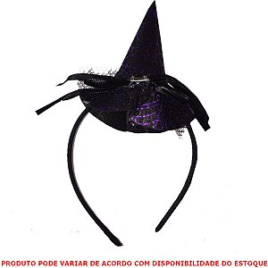 FANTASIA HALLOWEEN TIARA BRUXA SORTIDAS PROMOÇÃO - YDH