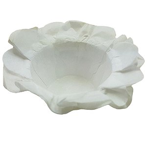 FORMINHA FLORAL SEDA LISA BRANCO - 40 UNIDADES - DECORART