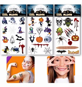 CARTELA TATUAGEM TEMPORARIA HALLOWEEN