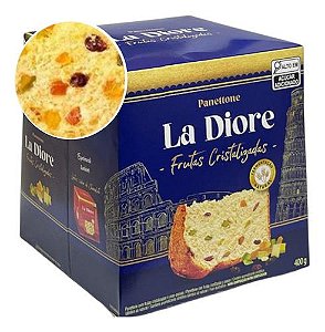 Panettone Frutas Cristalizadas La Diore Caixa 400g Atacado