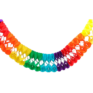 GUIRLANDA DE FESTA COLORIDA ORIGAMI 2,5M X 14CM - CONTÉM 01 UNIDADE - YDH