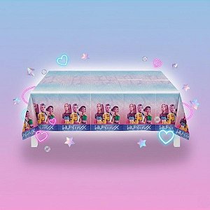 TOALHA PLÁSTICA - GUERREIRAS DO K-POP - 1,20X1,80CM - 1 UNIDADE - FESTCOLOR