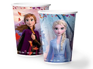 COPO DE PAPEL 180ML FESTA FROZEN 2 - 08 UNIDADES - REGINA  FESTAS