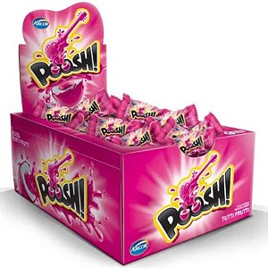 CHICLETE POOSH SABOR  TUTTI FRUTTI - COM APROX. 40 UNIDADES - ARCOR