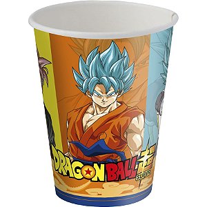 COPO DE PAPEL FESTA DRAGON BALL 200ML - 8 UNIDADES - FESTCOLOR