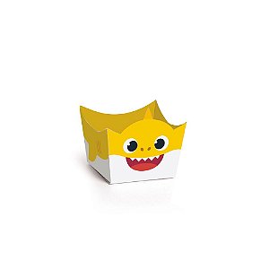 FORMINHA PARA DOCES CACHEPOT FESTA BABY SHARK AMARELO - 24 UNIDADES - CROMUS