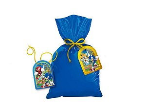 TAG COM CORDÃO FESTA SONIC THE HEDGEHOG - 08 UNIDADES - REGINA FESTAS