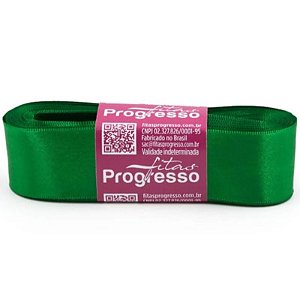 FITA DE CETIM PROGRESSO 30MM - 10M COR 217 VERDE BANDEIRA - 01 UNIDADE - PROGRESSO