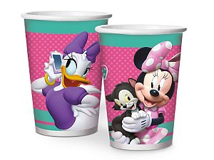 COPO DE PAPEL FESTA MINNIE ROSA 180ML - 08 UNIDADES - REGINA FESTAS
