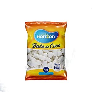 BALA DE COCO HORIZON - DERRETE NA BOCA - 400G - ROSA/BRANCO - HORIZON