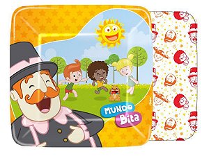 PRATO FESTA MUNDO BITA 18CM - 8 UNIDADES - REGINA FESTAS