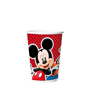 COPO DE PAPEL DESCARTÁVEL MICKEY CLÁSSICO 180ML 08 UNIDADES REGINA FESTAS