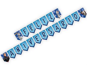 FAIXA FELIZ ANIVERSÁRIO OLAF FROZEN - REGINA FESTAS