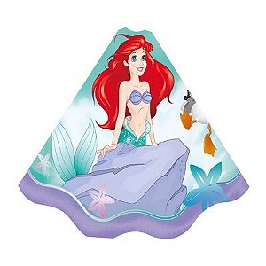 CHAPÉU DE ANIVERSÁRIO FESTA ARIEL SEREIA - 08 UNIDADES - REGINA FESTAS