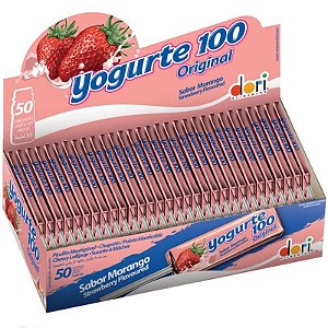 CAIXA PIRULITOS MASTIGÁVEIS YOGURTE 100 ORIGINAL COM 50 UNIDADES- DORI