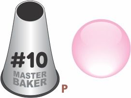 BICO DE CONFEITAR INOX PERLÊ/LISO #10 TAM P COD 2285 UN MASTER BAKER