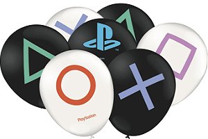 BALÃO DE LÁTEX PLAYSTATION 25 UNIDADES - FESTCOLOR