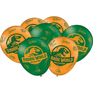 BALÃO DE LÁTEX JURASSIC PARK WORLD 25 UNIDADES - FESTCOLOR