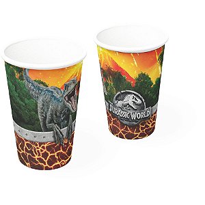 COPO DESCARTÁVEL JURASSIC PARK WORLD 200ML 08 UNIDADES - FESTCOLOR