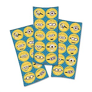 ADESIVOS PARA LEMBRANCINHA MINIONS - 3 CARTELAS - FESTCOLOR