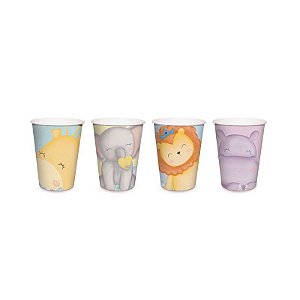 COPO DE PAPEL FESTA BICHINHOS BABY 240ML - 8 UNIDADES - CROMUS